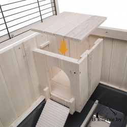 Деревянная клетка для кроликов Ferplast COTTAGE MINI