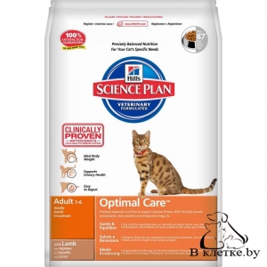 Hill's Science Plan Feline Adult Optimal Care Ягненок