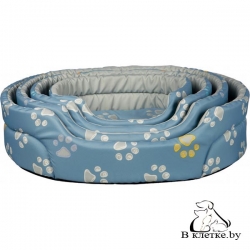 Лежак Trixie Jimmy 65х55 голубой в лапки