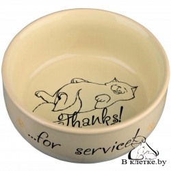 Миска с рисунком кота обжоры Trixie 24793