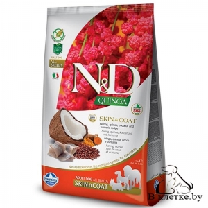 Farmina N&D Grain Free Quinoa Dog Skin & Coat Сельдь