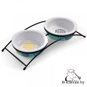 Миска керамическая на подставке Triol «Глазурь»