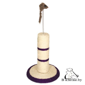 Когтеточка из сизаля Triol NT481 «Столбик» с мышкой на пружине