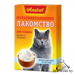 Лакомство для кошек Amstrel «Деревенский творог со сметаной»