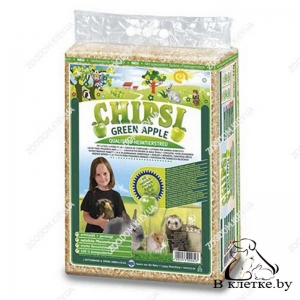 Опилки с запахом яблока Cat's Best CHIPSI PLUS Green APPLE
