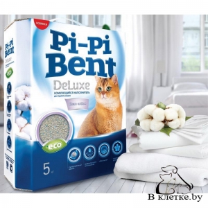 Наполнитель комкующийся Pi-Pi-Bent Deluxe Clean cotton