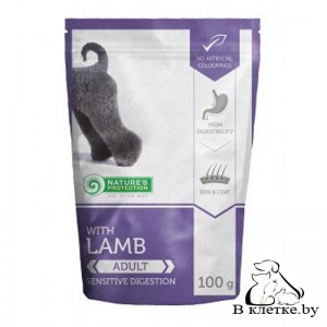 Паучи для собак с чувствительным пищеварением NP Adult Lamb, 100гр
