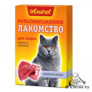 Лакомство для кошек Amstrel «Альпийская говядина»