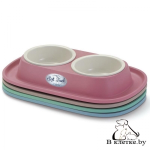 Пластиковое крепление миски Georplast Soft Touch pp Double