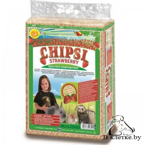 Опилки с запахом клубники Cat's Best CHIPSI STRAWBERRY