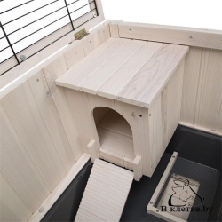 Деревянная клетка для кроликов Ferplast COTTAGE MINI