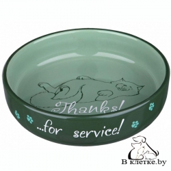 Миска для коротконосых кошек с рисунком Trixie