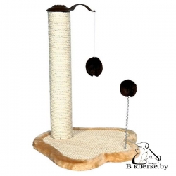 Когтеточка Trixie в виде столбика с плюшевой мышкой и шариком на пружинке