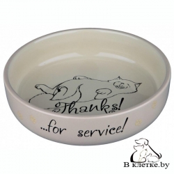 Миска для коротконосых кошек с рисунком Trixie