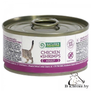 Влажный корм для кошек NP Chicken & Shrimps, 100гр
