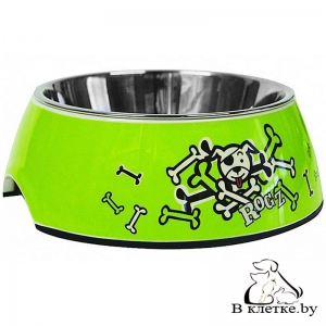 Миска для собак Rogz Lime Bones Medium