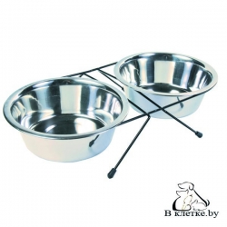 Набор мисок Trixie Eat-on-Feet с держателем, 1,8л