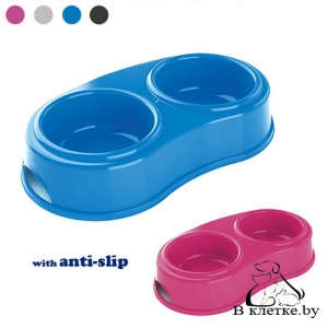 Двойная собачья миска Georplast Double Antislip