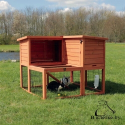 Клетка для кроликов c загоном Trixie natura 110x96x103см