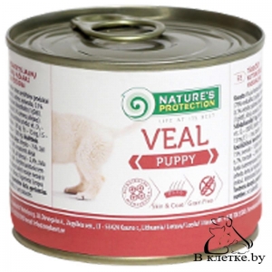 Консервы для щенков Nature's Protection Puppy Veal, 800гр