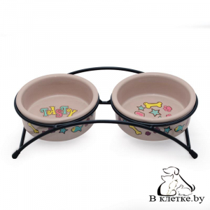 Миска керамическая на подставке Triol «Лакомка»