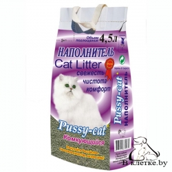 Наполнитель для туалета Pussy-cat Комкующийся 4,5л