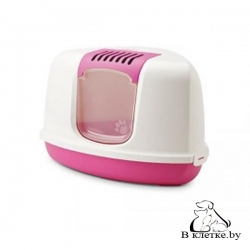 Туалет для кошки Savic Nestor Corner белый-фуксия
