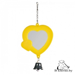 Игрушка для птиц Trixie «Зеркальце с колокольчиком в виде сердечка»