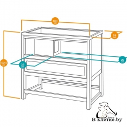 Клетка для содержания кроликов на улице Ferplast COTTAGE