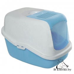 Туалет-домик Savic Nestor для кошек белый/голубой