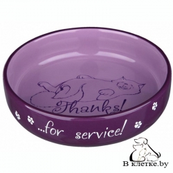 Миска для коротконосых кошек с рисунком Trixie