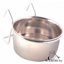 Кормушка для попугаев из стали с держателем Trixie 5493