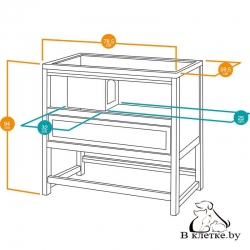Деревянная клетка для кроликов Ferplast COTTAGE MINI