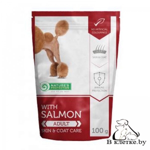 Паучи для здоровой кожи и шерсти собак NP Adult Salmon, 100гр