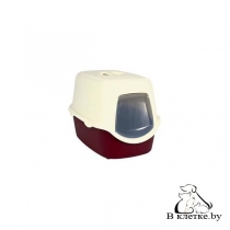 Туалет для кошек Trixie Vico со съемной крышей, бордово-кремовый