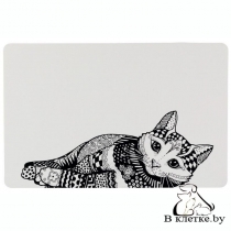 Коврик под миску с рисунком Trixie Zentangle