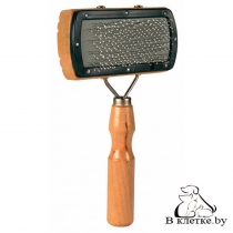 Мягкая щетка-пуходерка для ухода за шерстью Trixie односторонняя