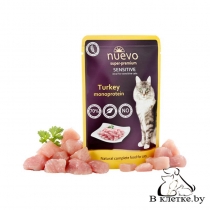 Паучи для кошек Nuevo Sensitive Mono Turkey, 85гр