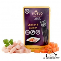 Паучи для кошек Nuevo Adult Chicken & Salmon, 85гр