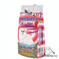 Наполнитель для кошачьего туалета Pussy-cat Древесный 4,5л