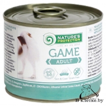 Влажный корм для собак Nature's Protection Adult Game, 200гр
