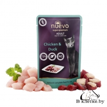 Паучи для кошек Nuevo Adult Chicken & Duck, 85гр