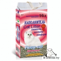 Наполнитель для кошачьего туалета Pussy-cat Древесный 10л