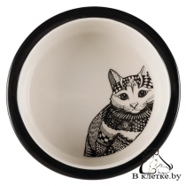 Миска с рисунком кошки Trixie Zentangle