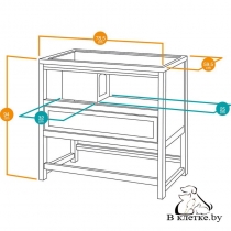 Деревянная клетка для кроликов Ferplast COTTAGE MINI